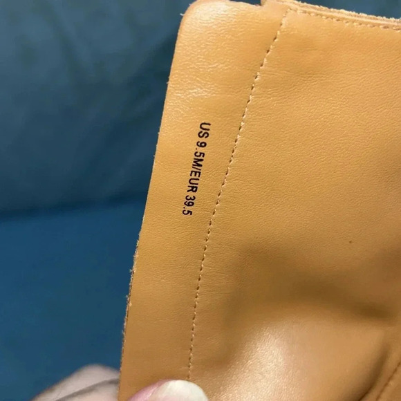 VINCE suede combat boot tan Henderson Lace brown ankle boot women sz 9.5M NWOT - Picture 7 of 10